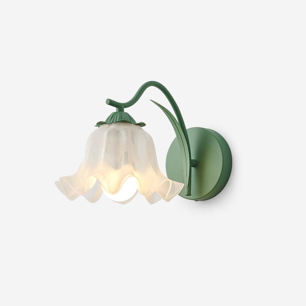 Lily Wall Lamp Botanical Whimsy Green Stem