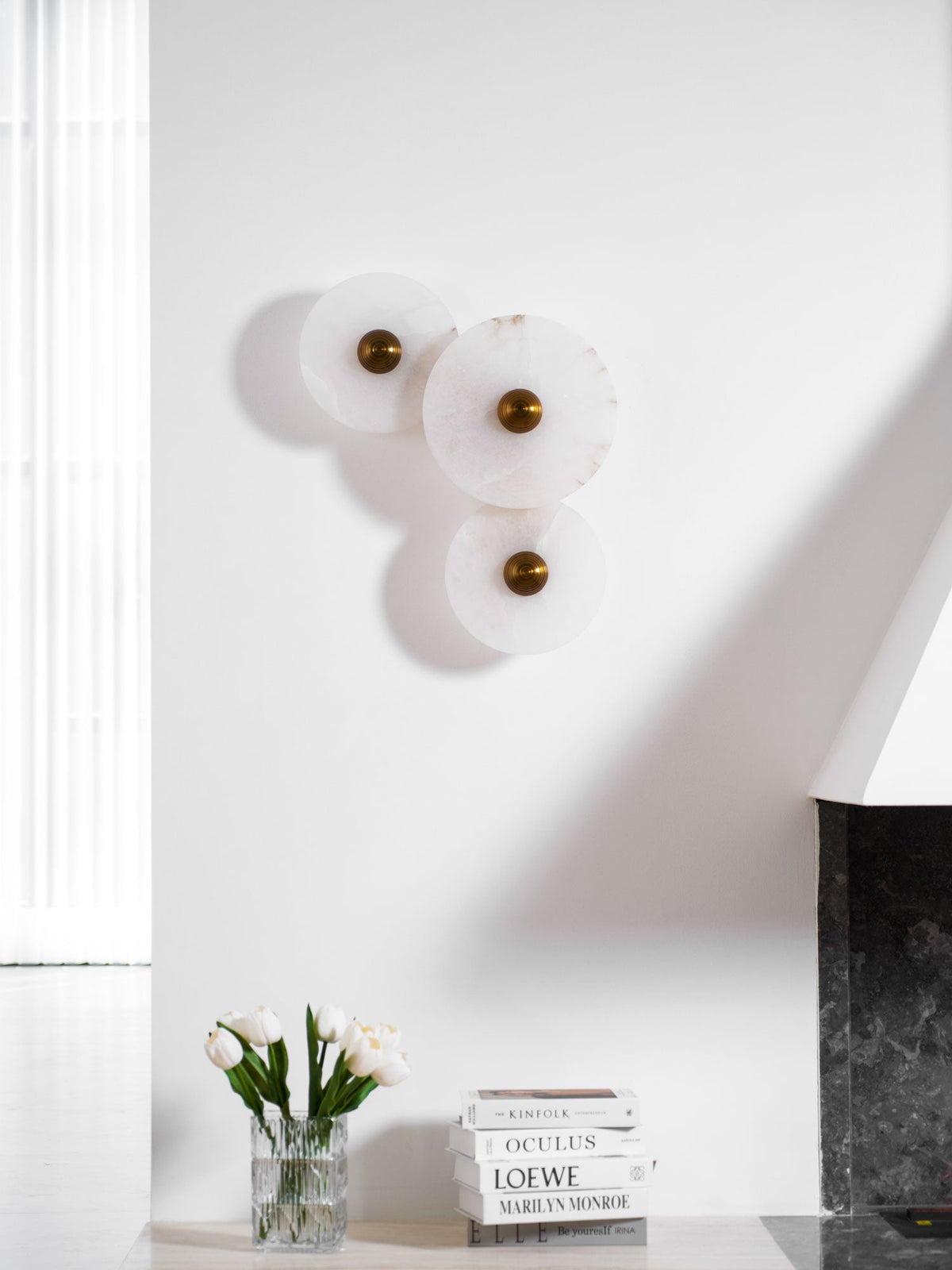 Albireria Minimalist Alabaster Ceiling Light