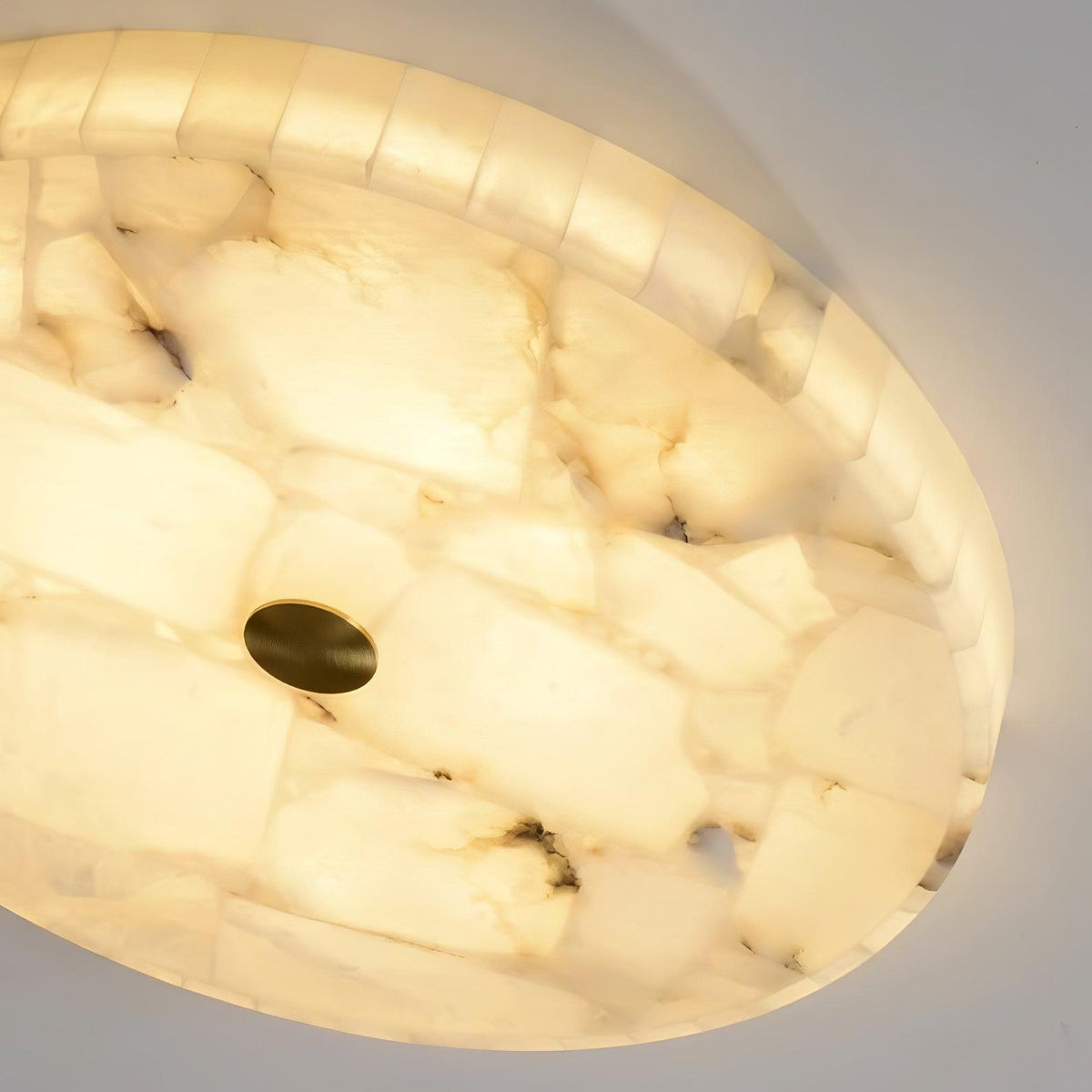 Norshire Round Alabaster Flush Mount Ceiling Light