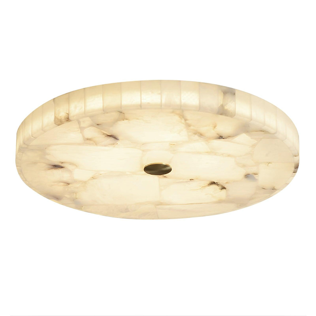 Ciphayra Round Mosaic Alabaster Ceiling Light
