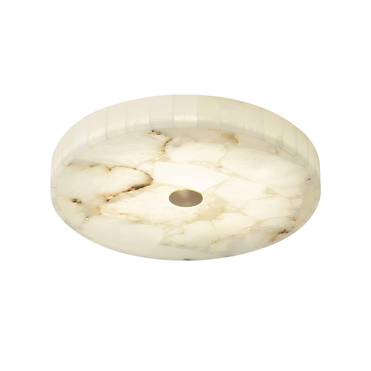 Norshire Round Alabaster Flush Mount Ceiling Light