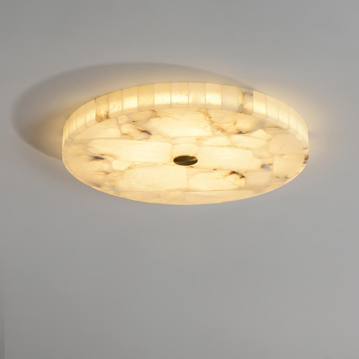 Norshire Round Alabaster Flush Mount Ceiling Light
