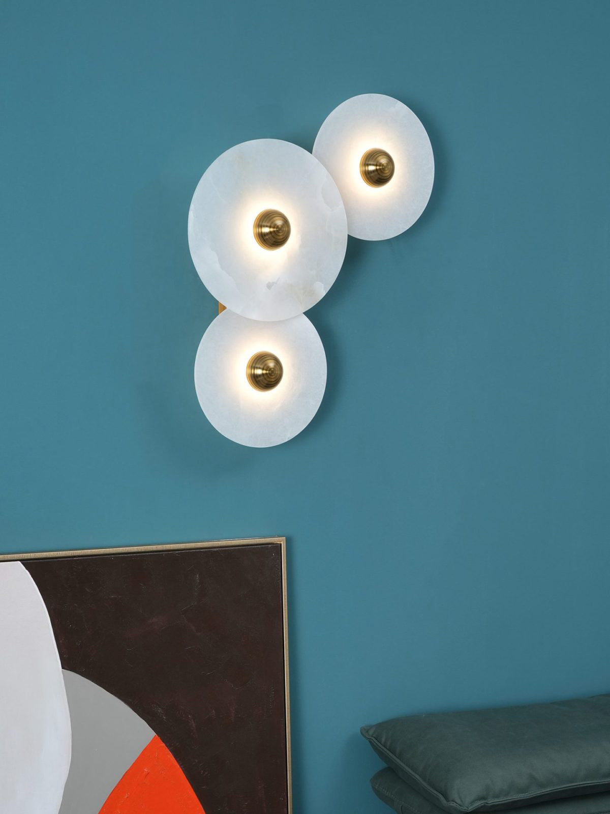 Apollo Round Alabaster Wall Lamp