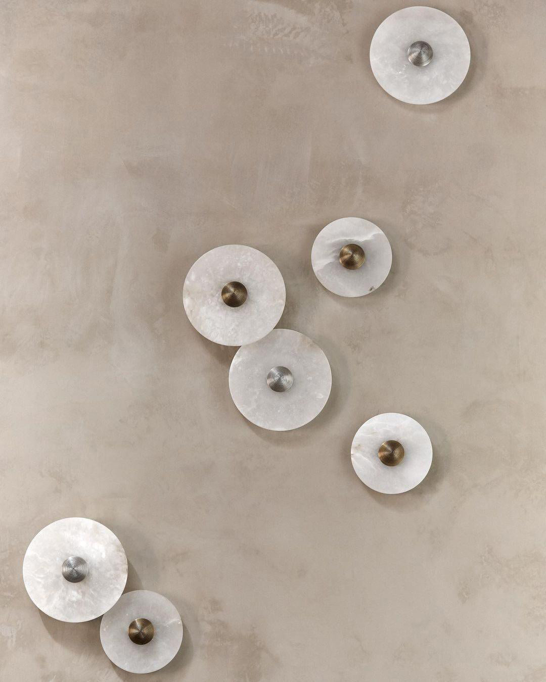 Apollo Round Alabaster Wall Lamp