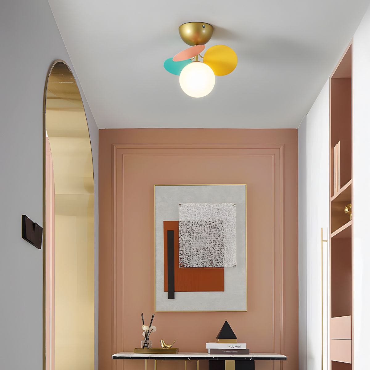 Renanina Ceiling Lamp Round Macaron with Pastel Colors