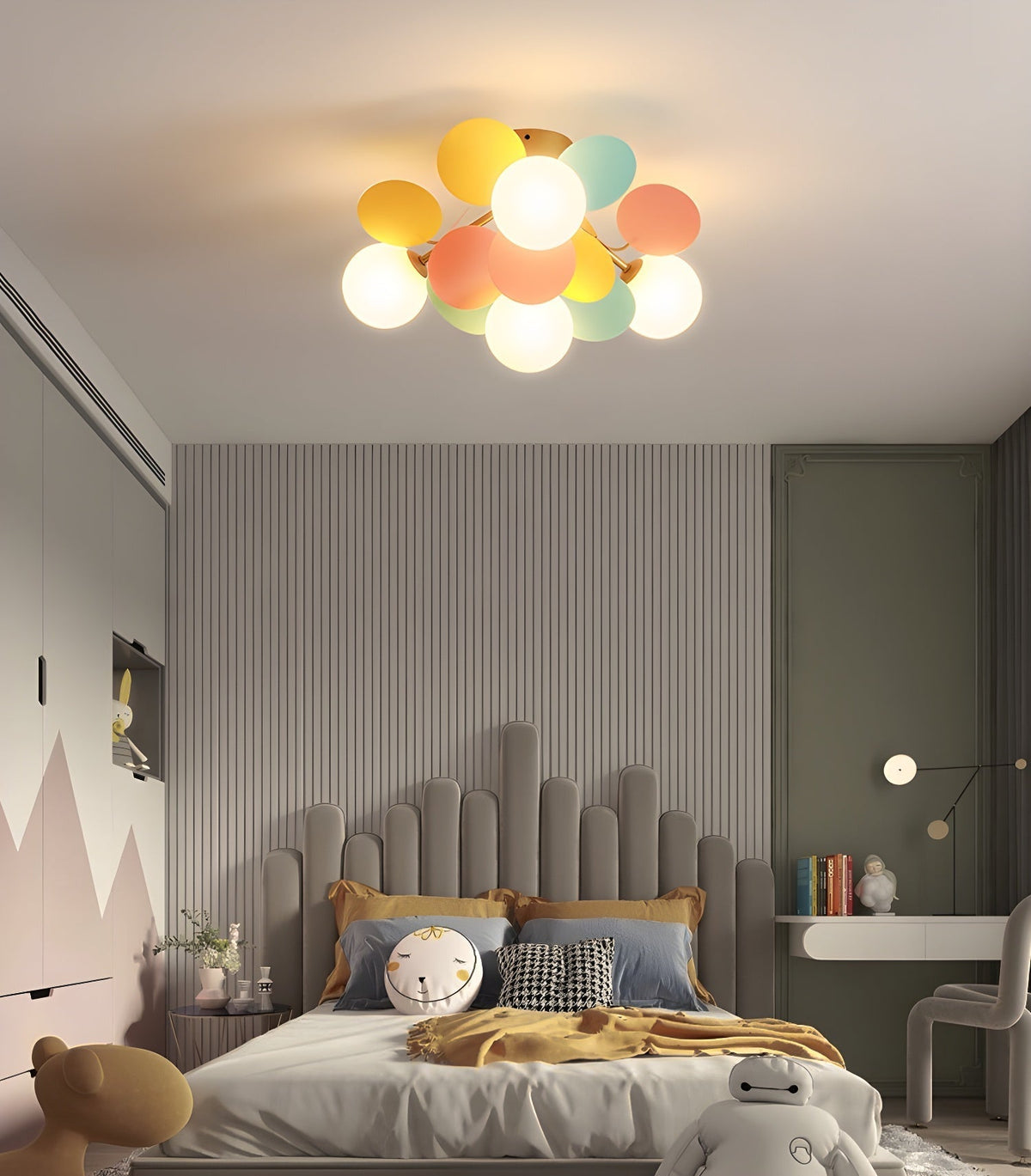 Renanina Ceiling Lamp Round Macaron with Pastel Colors