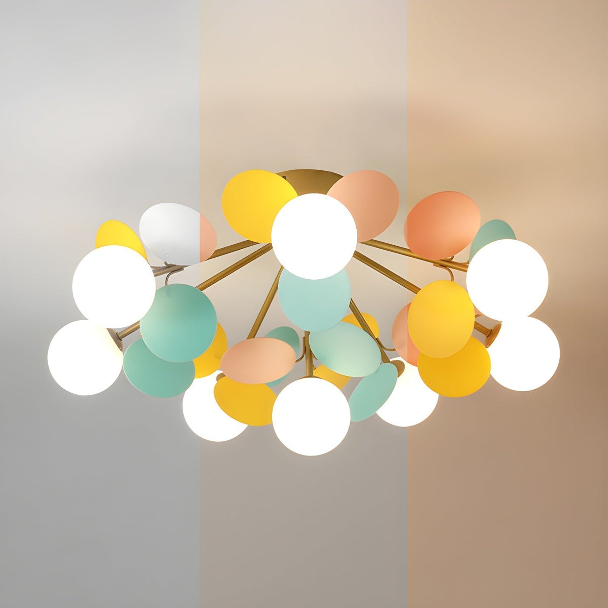 Renanina Ceiling Lamp Round Macaron with Pastel Colors