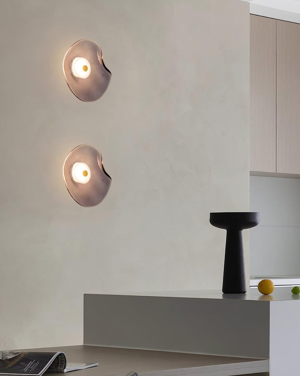 Kira Amber Glass Wall Light
