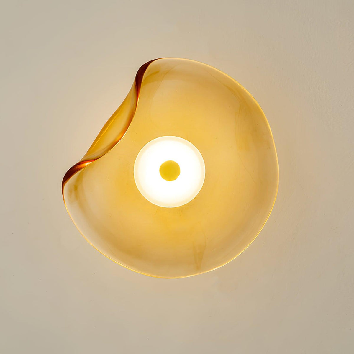 Kira Amber Glass Wall Light