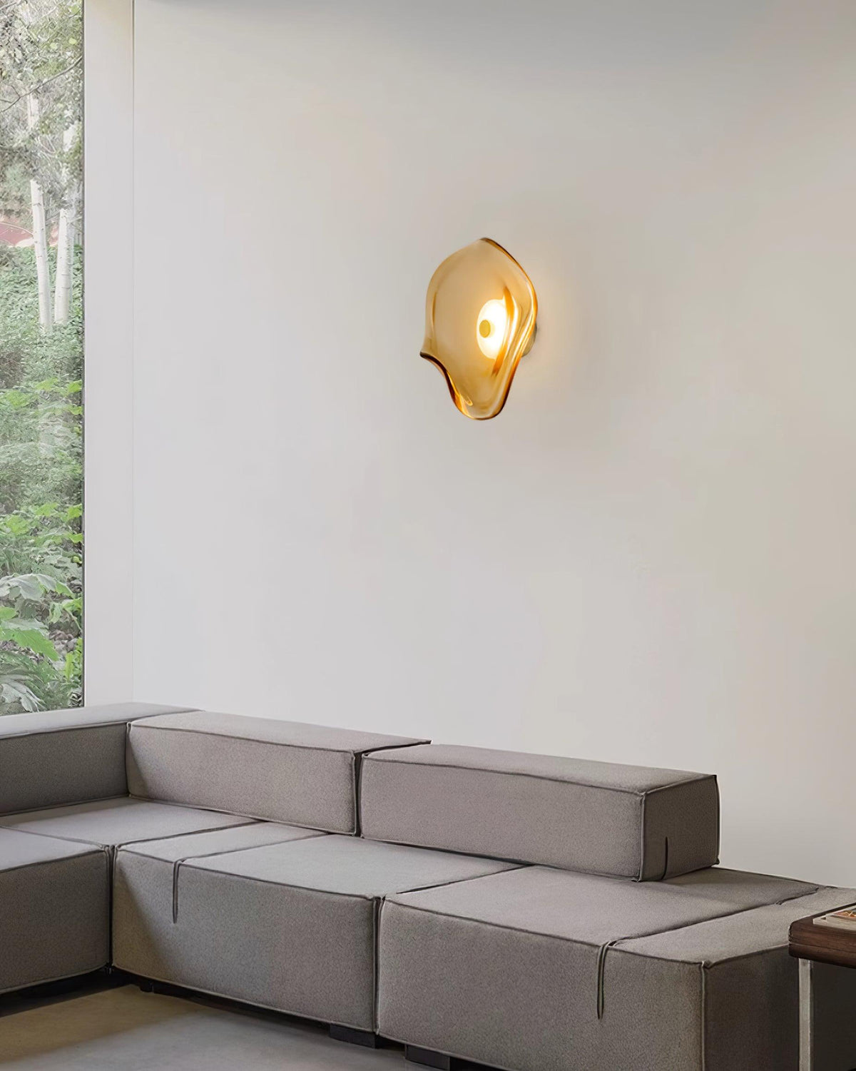 Kira Amber Glass Wall Light
