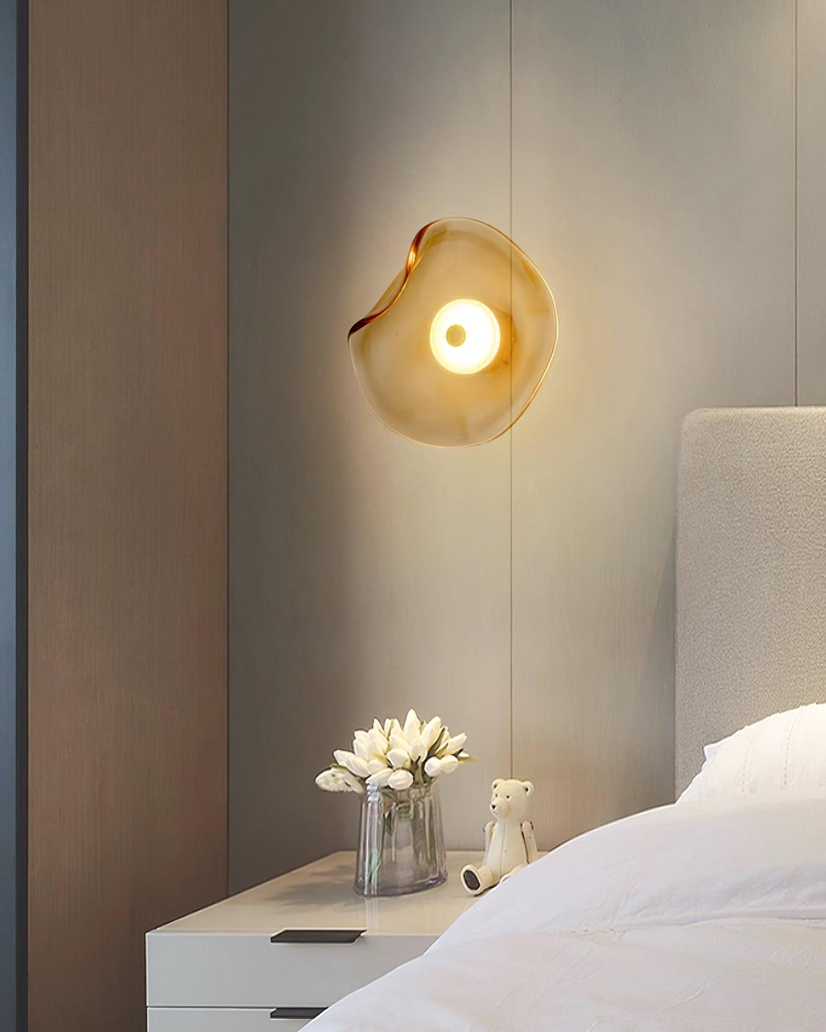 Kira Amber Glass Wall Light