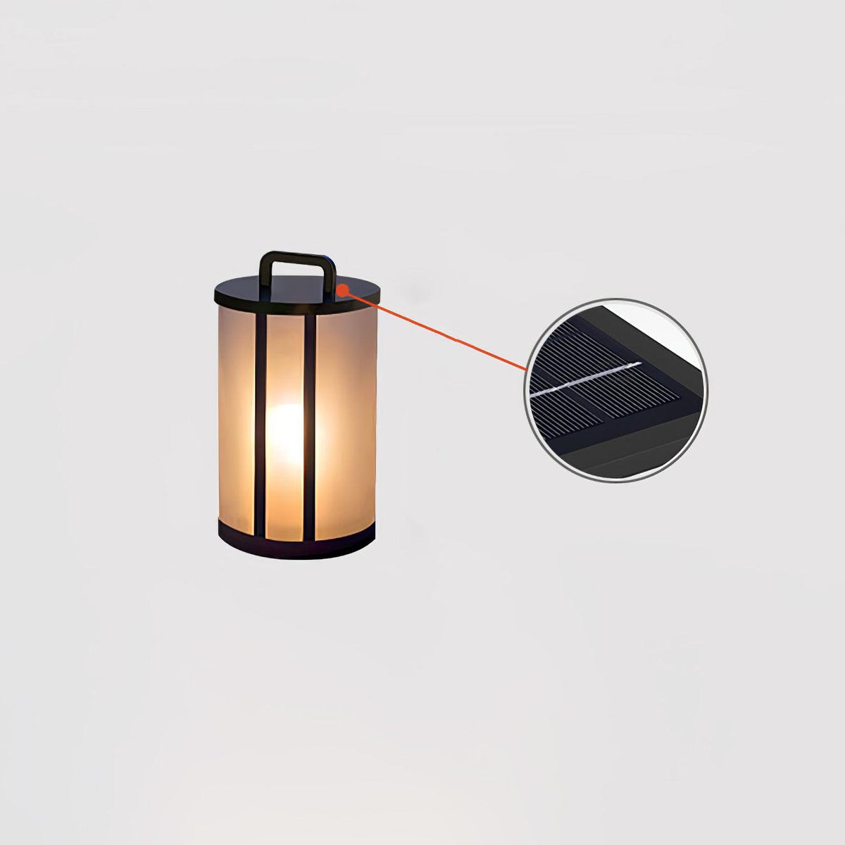 Elrinarae Round Pillar Lantern Outdoor Lamp
