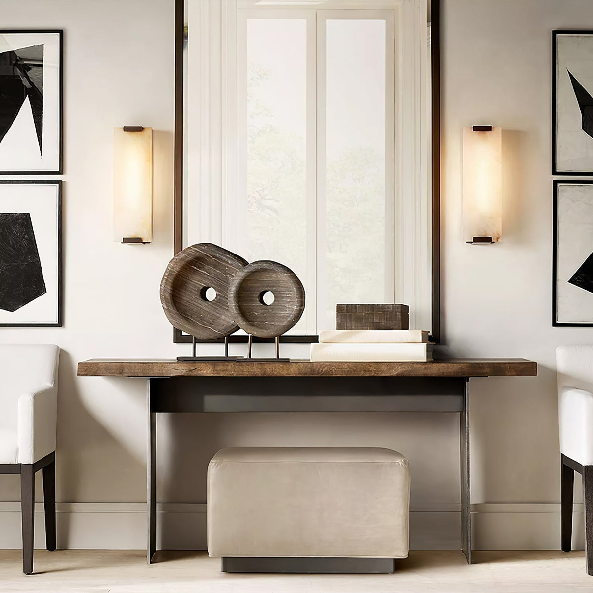 Velen Wall Lamp Alabaster Panel Glow