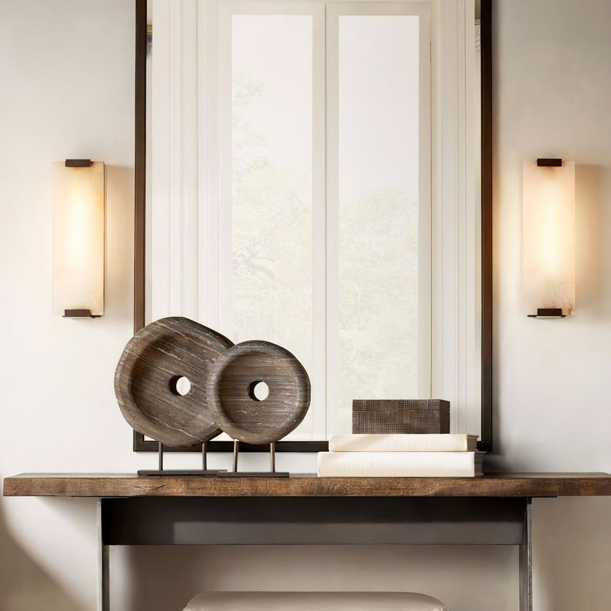 Velen Wall Lamp Alabaster Panel Glow
