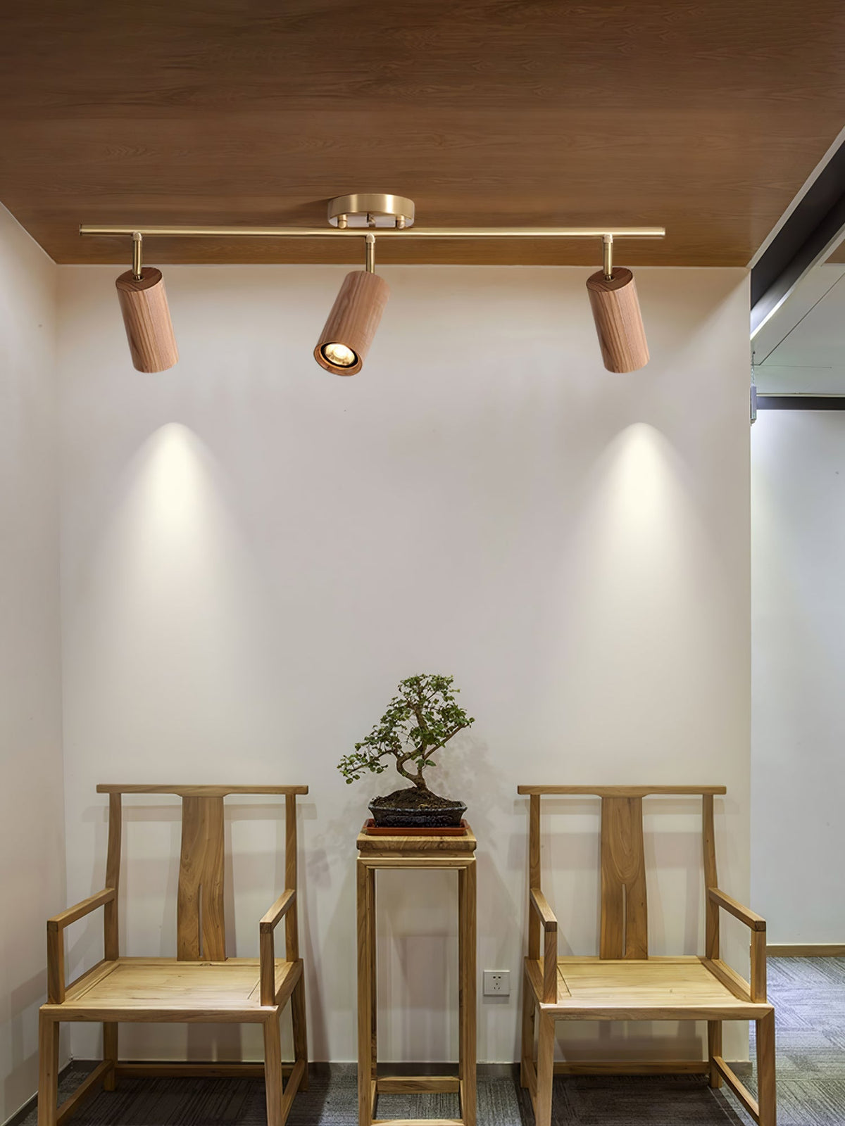 Usolila Modern Minimalist Wood Ceiling Light