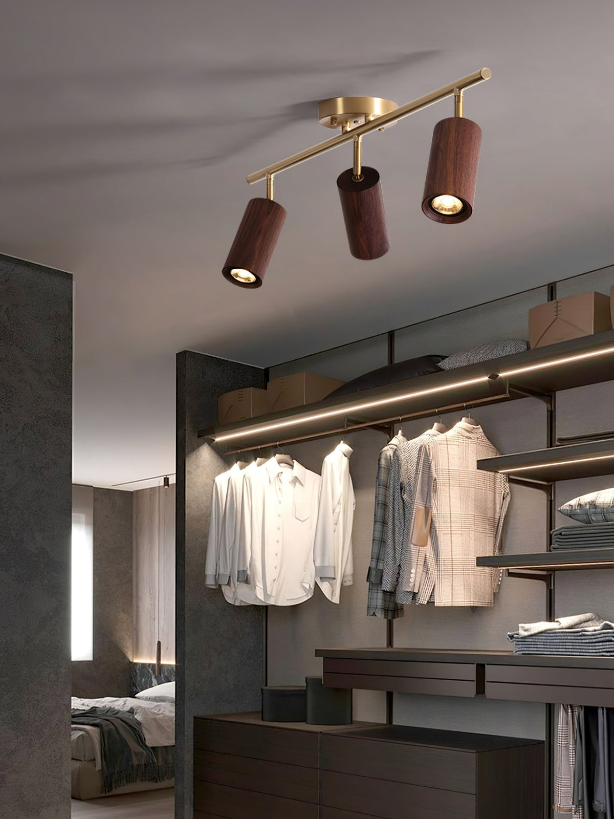 Usolila Modern Minimalist Wood Ceiling Light