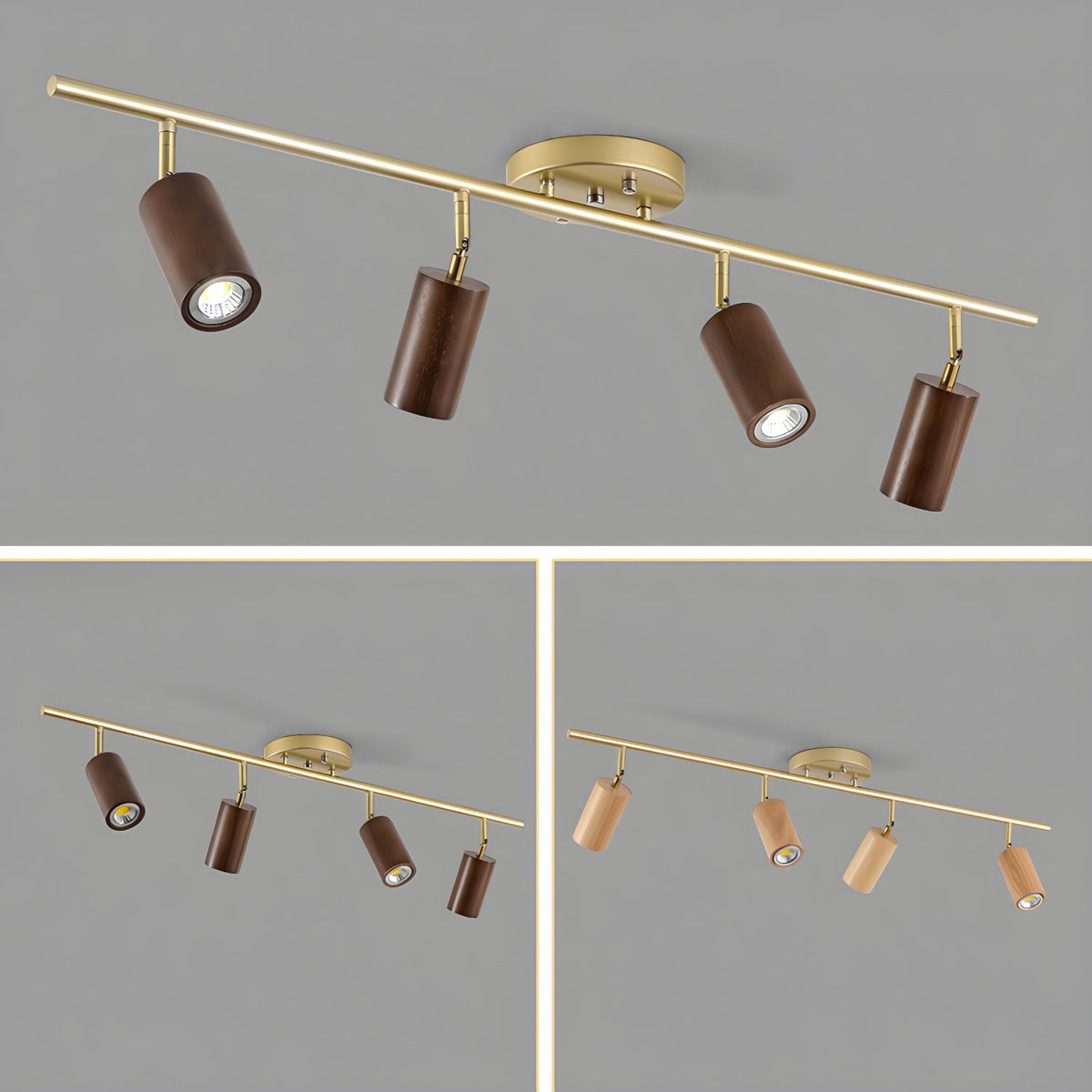 Usolila Modern Minimalist Wood Ceiling Light