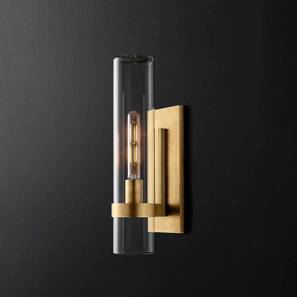 Zenil Glass Cylinder Modern Wall Light-Neutral Decor