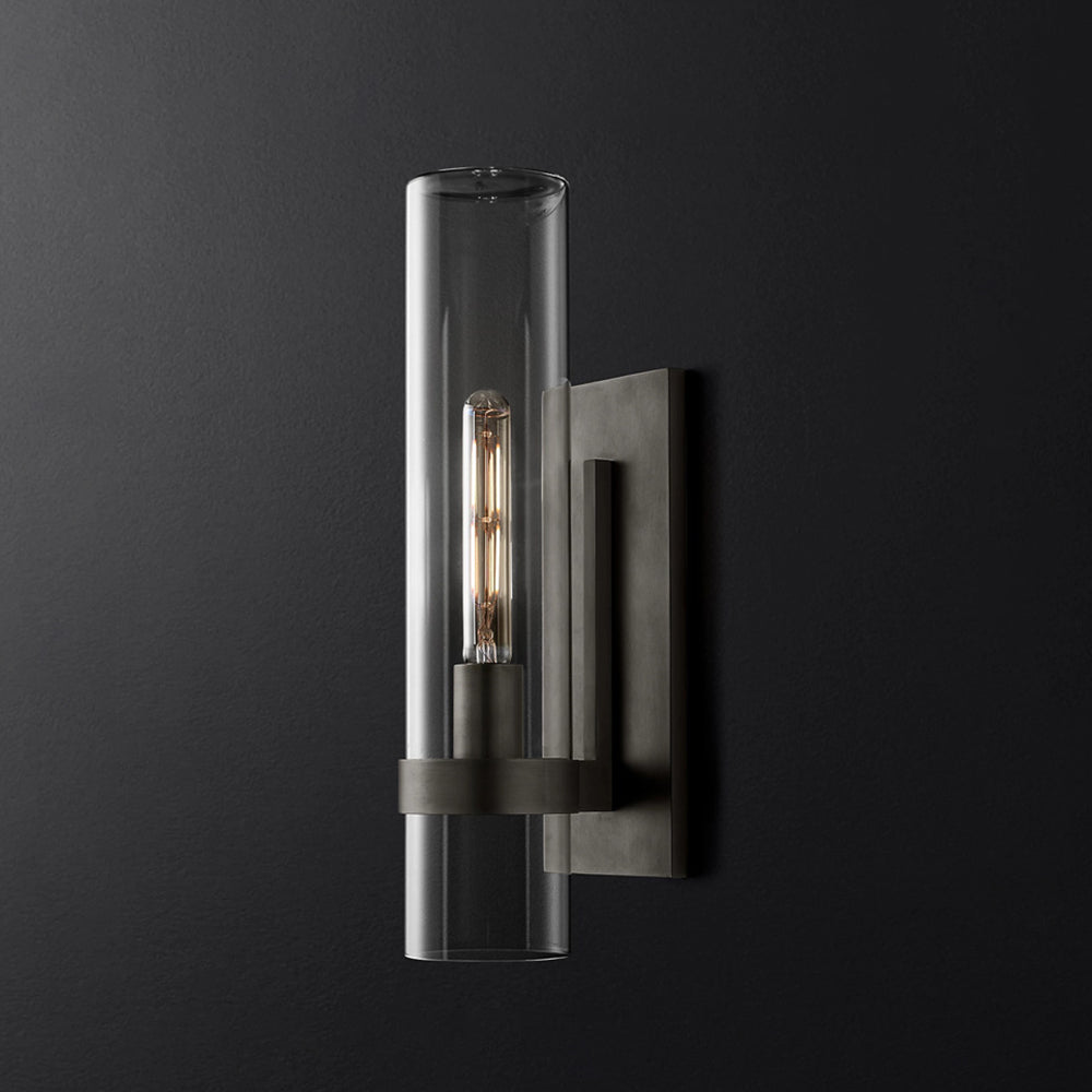 Zenil Glass Cylinder Modern Wall Light-Neutral Decor