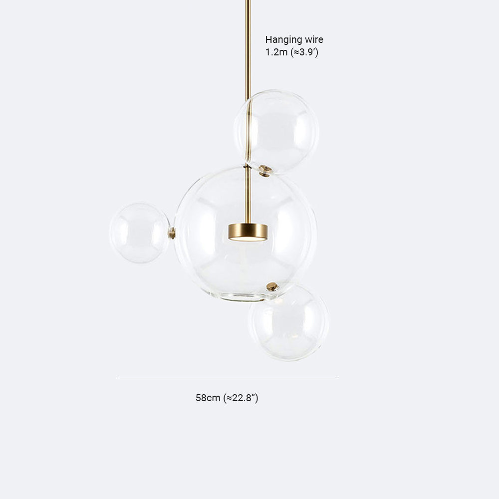 Tigitus Modern Bubble Cluster Pendant Light Gold