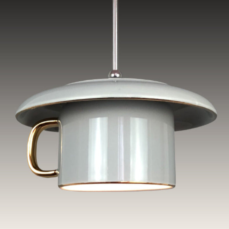Vepilone Urban Cup Ceramic LED Pendant Light Living Room