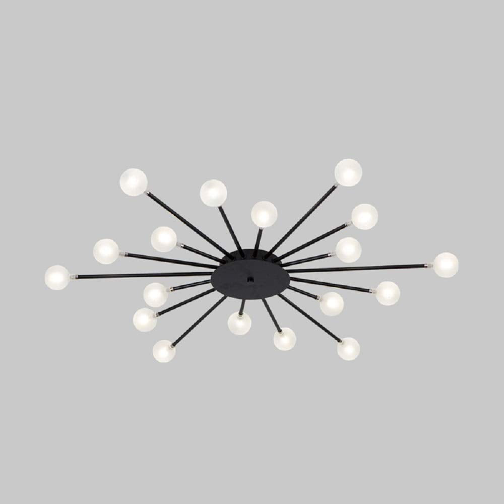 Mokiten Nordic LED Flush Mount Ceiling Light Gold/Black Metal Living Room