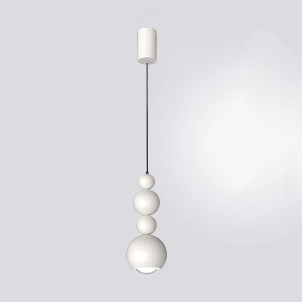 Banadim Vintage LED Pendant Globe Light White Metal Wood Bedroom