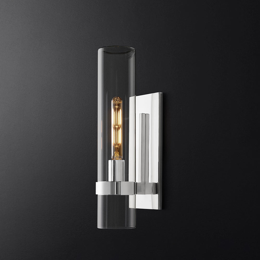Zenil Glass Cylinder Modern Wall Light-Neutral Decor