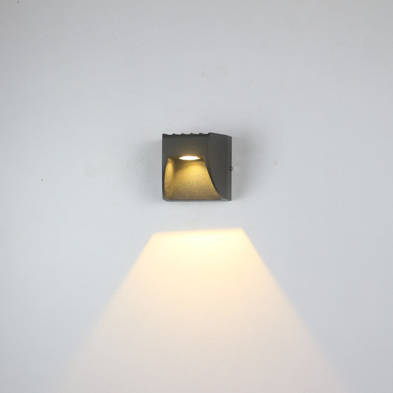 Gopelad Minimalist Up/Down Metal Outdoor Wall Lamp, Black