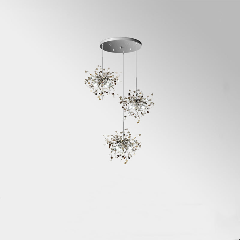 Tokumik Artsy Classy Cluster Fireworks Pendant Light, Stainless steel