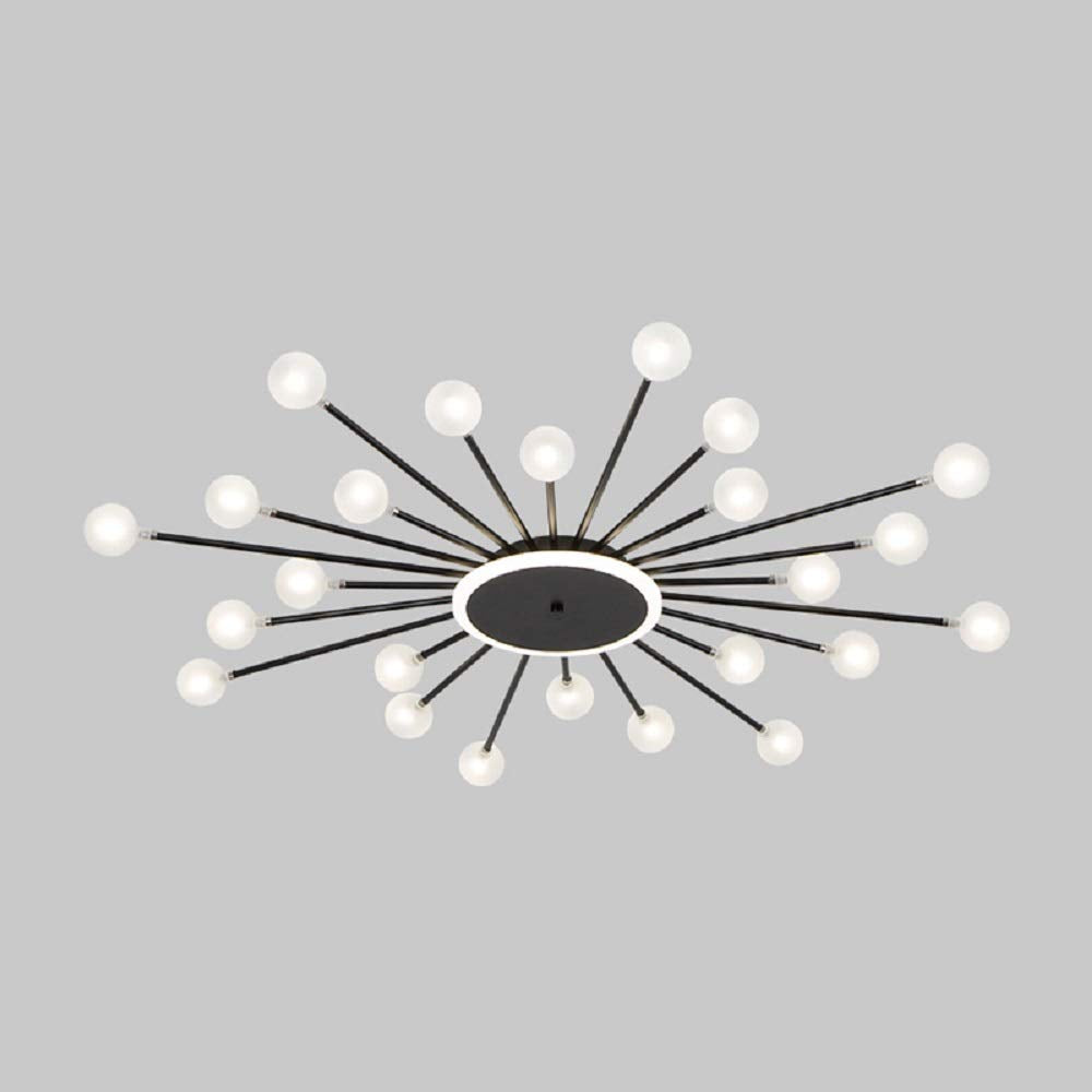 Mokiten Nordic LED Flush Mount Ceiling Light Gold/Black Metal Living Room