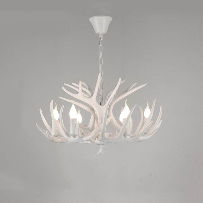 Epoch Retro Deer Horn Resin Chandelier Living Room