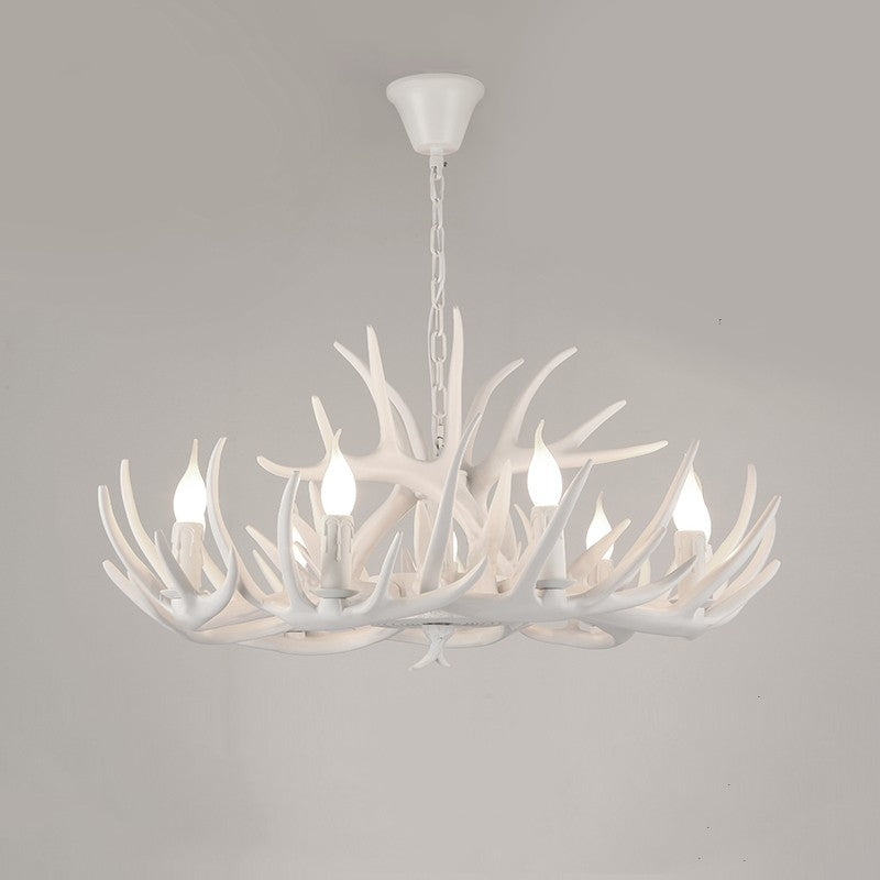 Epoch Retro Deer Horn Resin Chandelier Living Room