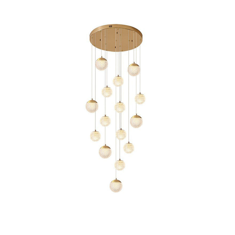 Cikakot Multi Staircase Modern Art Deco Pendant Light, Gold