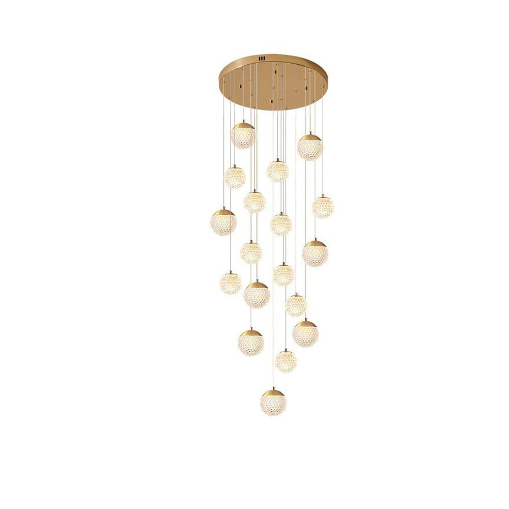Cikakot Multi Staircase Modern Art Deco Pendant Light, Gold