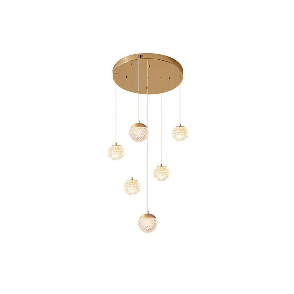 Cikakot Multi Staircase Modern Art Deco Pendant Light, Gold