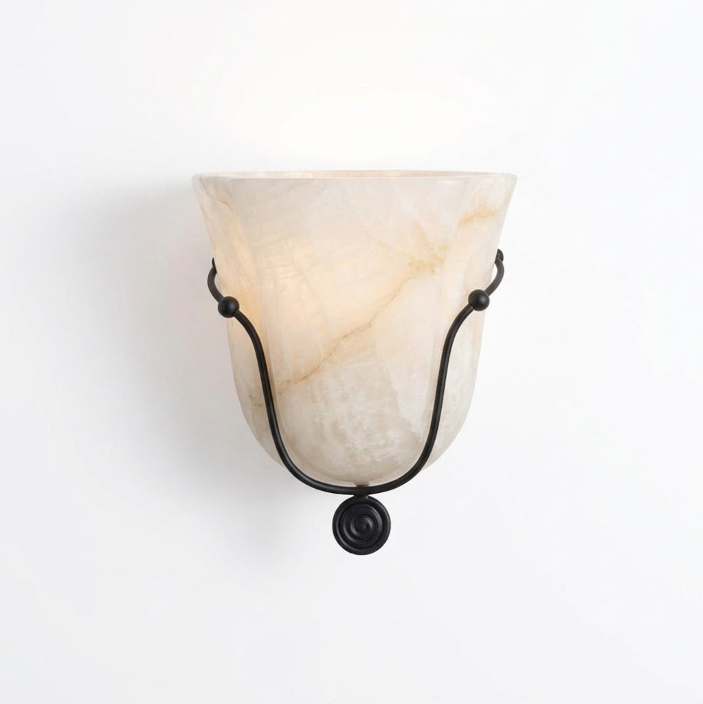 Perrincombe Alabaster Wall Sconce