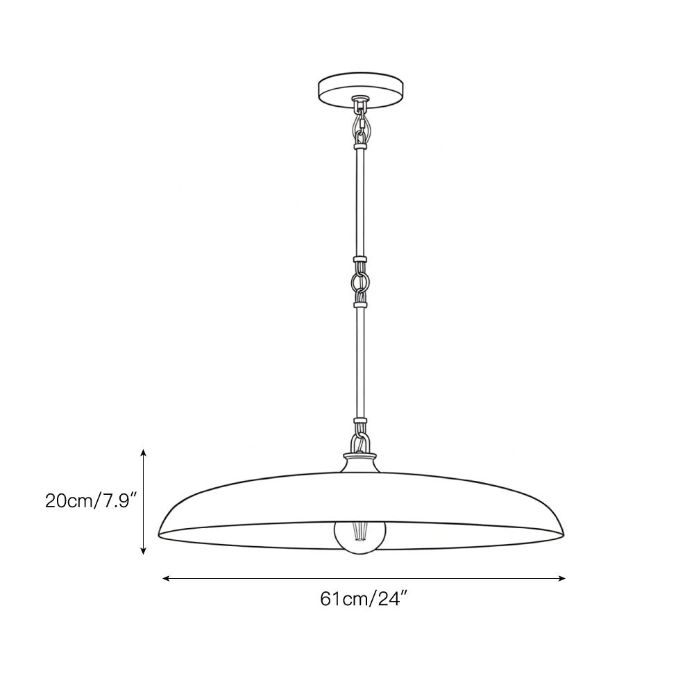 Saucer Vintage Brass Pendant Lamp