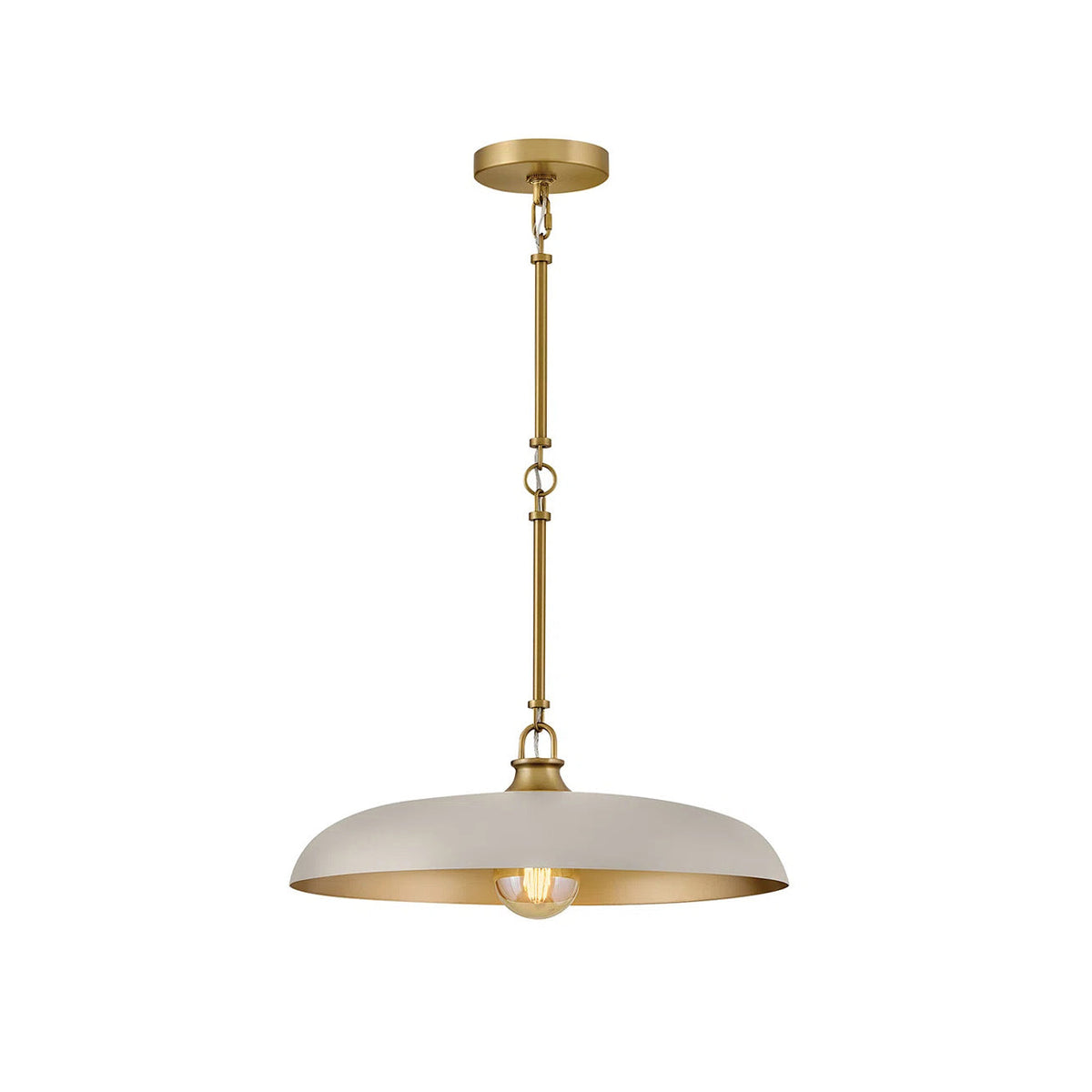 Saucer Vintage Brass Pendant Lamp
