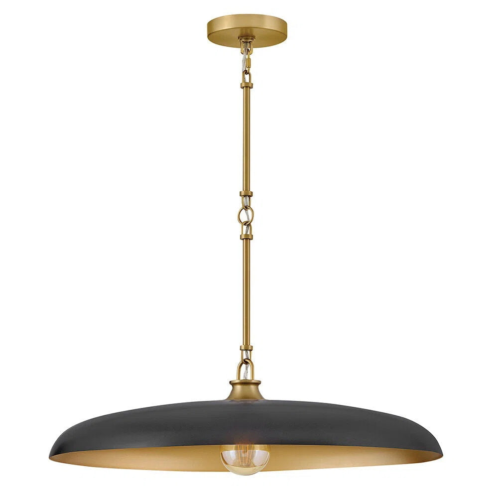 Saucer Vintage Brass Pendant Lamp