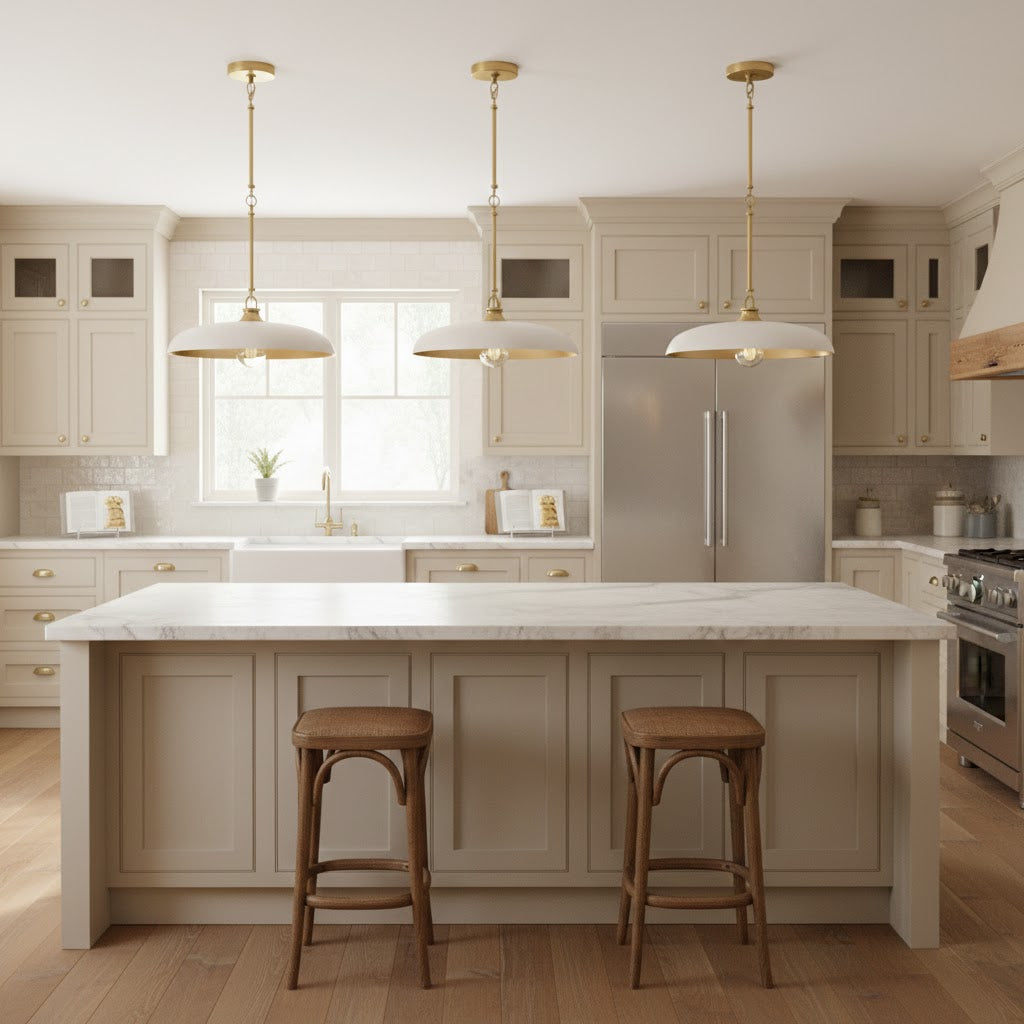Saucer Vintage Brass Pendant Lamp