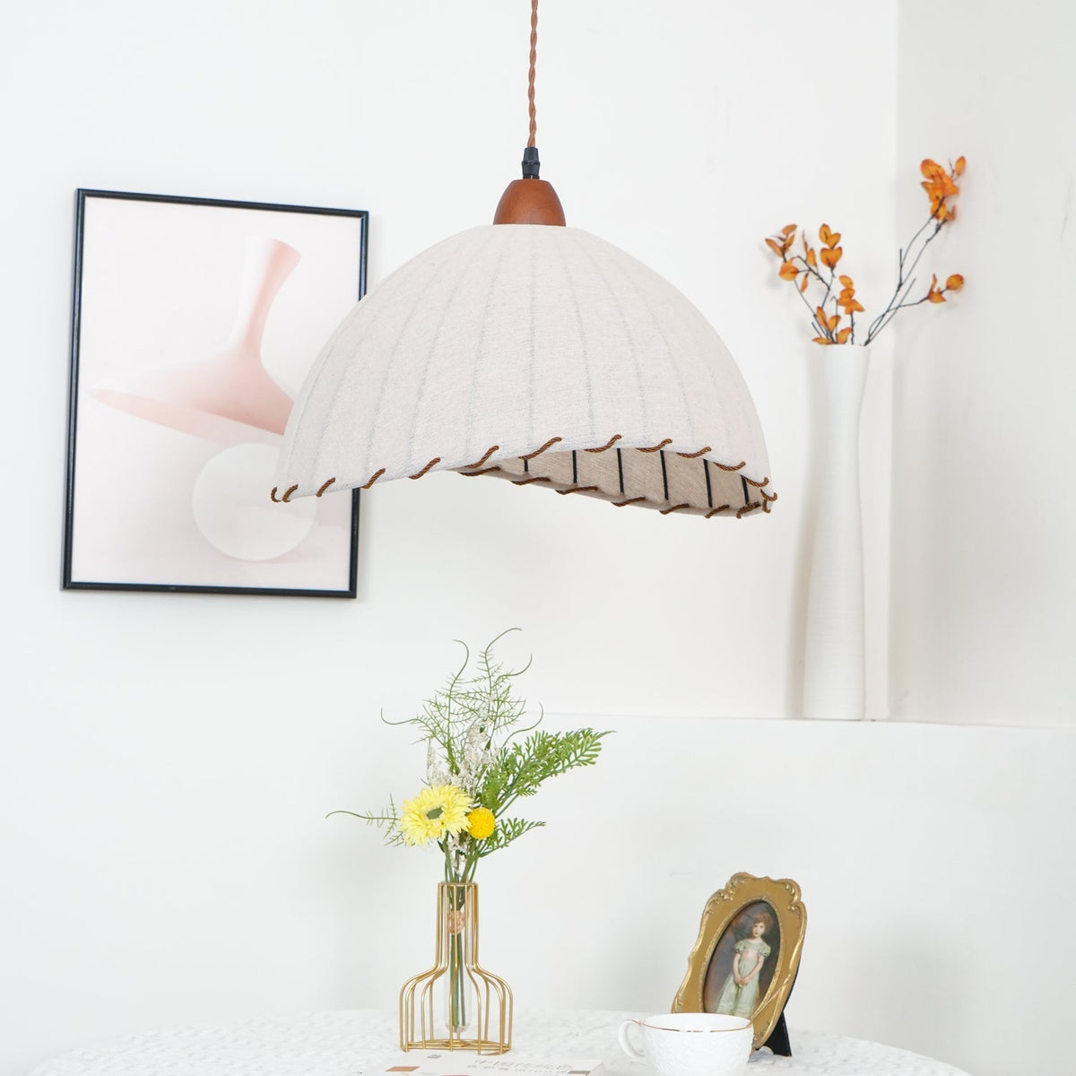 Shell Minimalist Wood Pendant Lamp