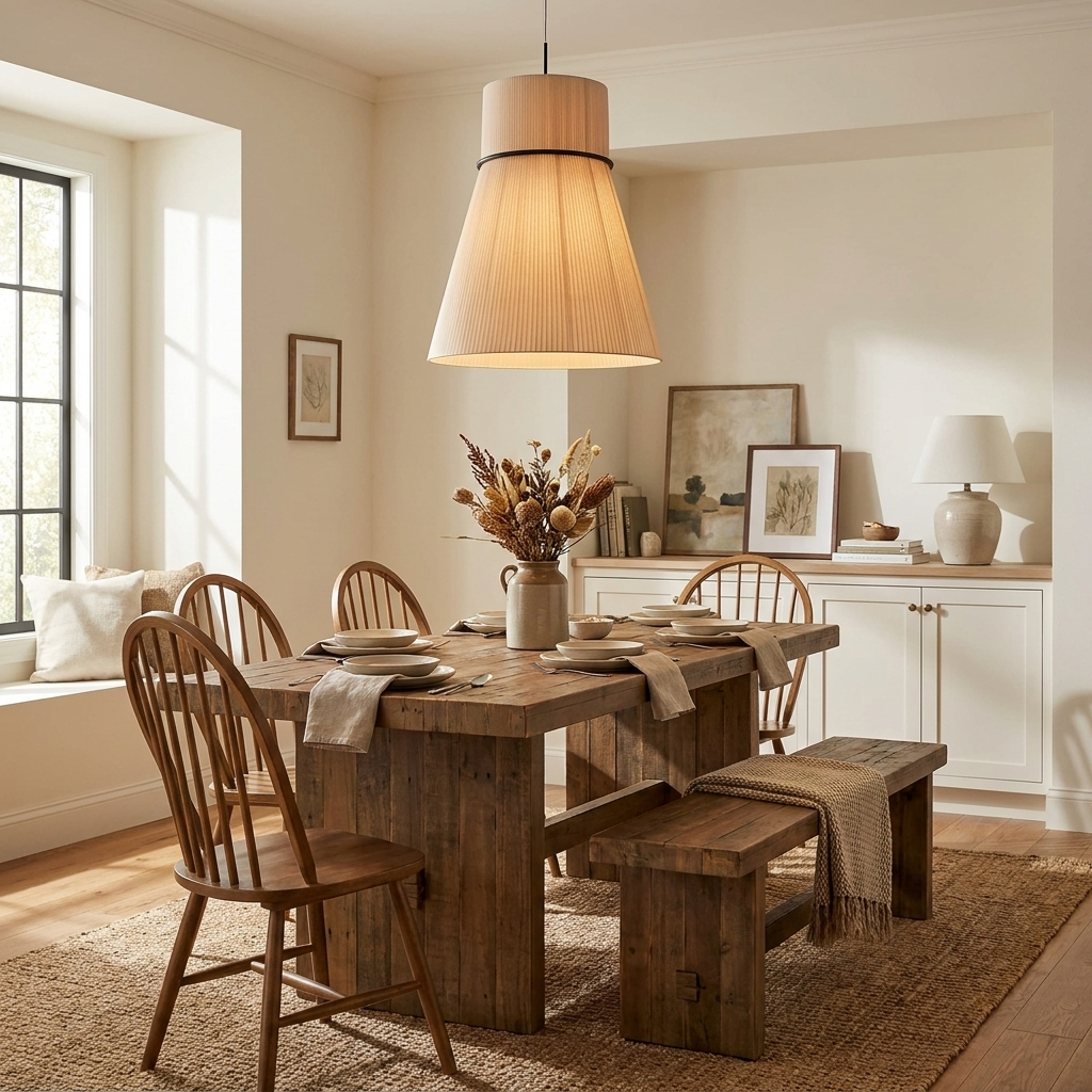 Kestford Pleated Fabric Pendant Lamp