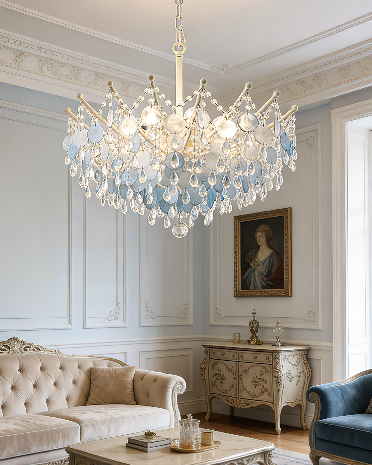 Avenorira Capiz Bead Chandelier