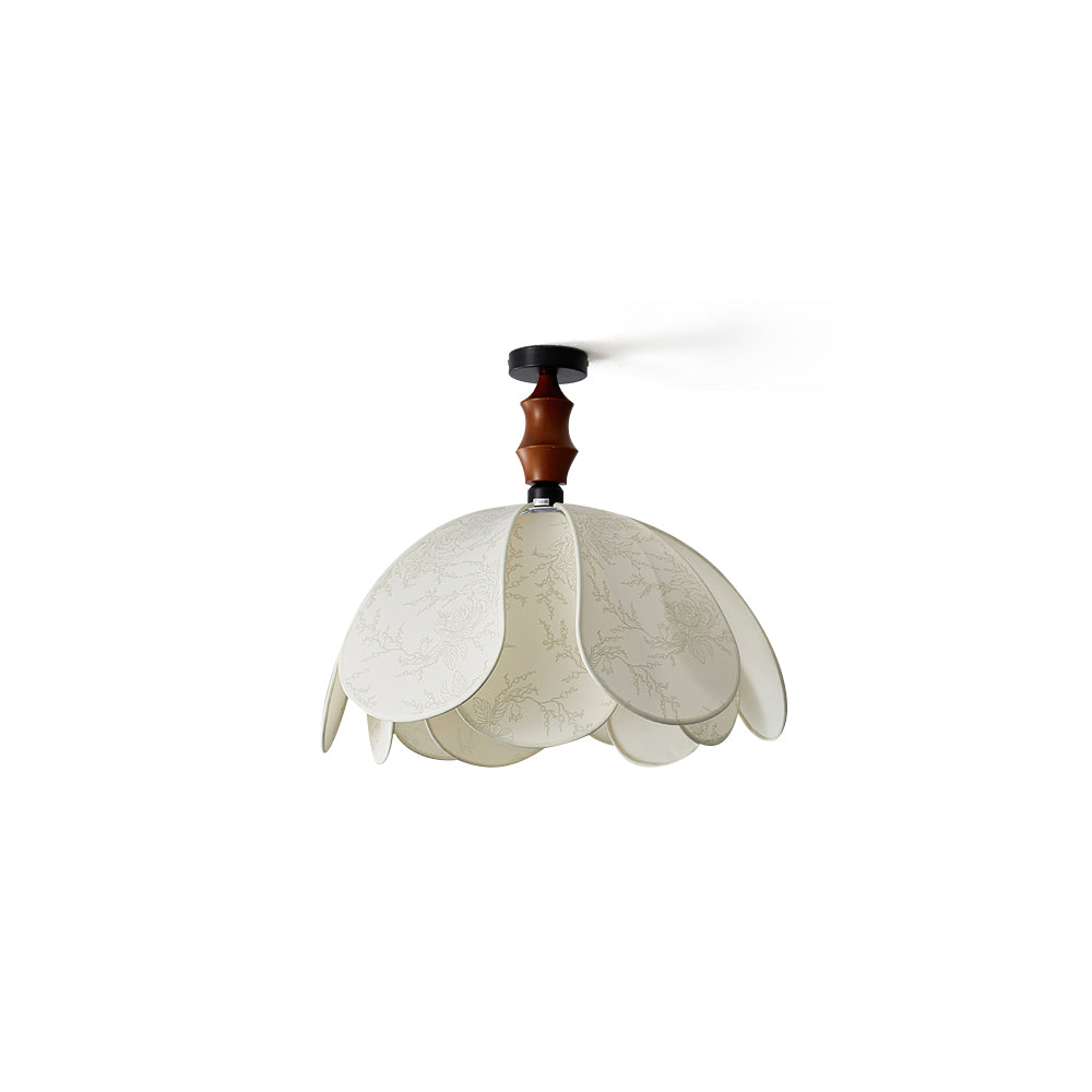 Boho Scalloped Fabric Ceiling Light