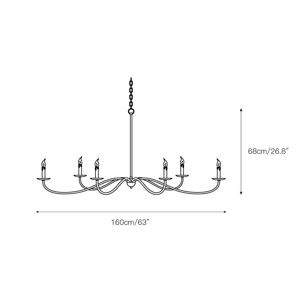 Zinodis Chandeliers Candle-style Farmhouse
