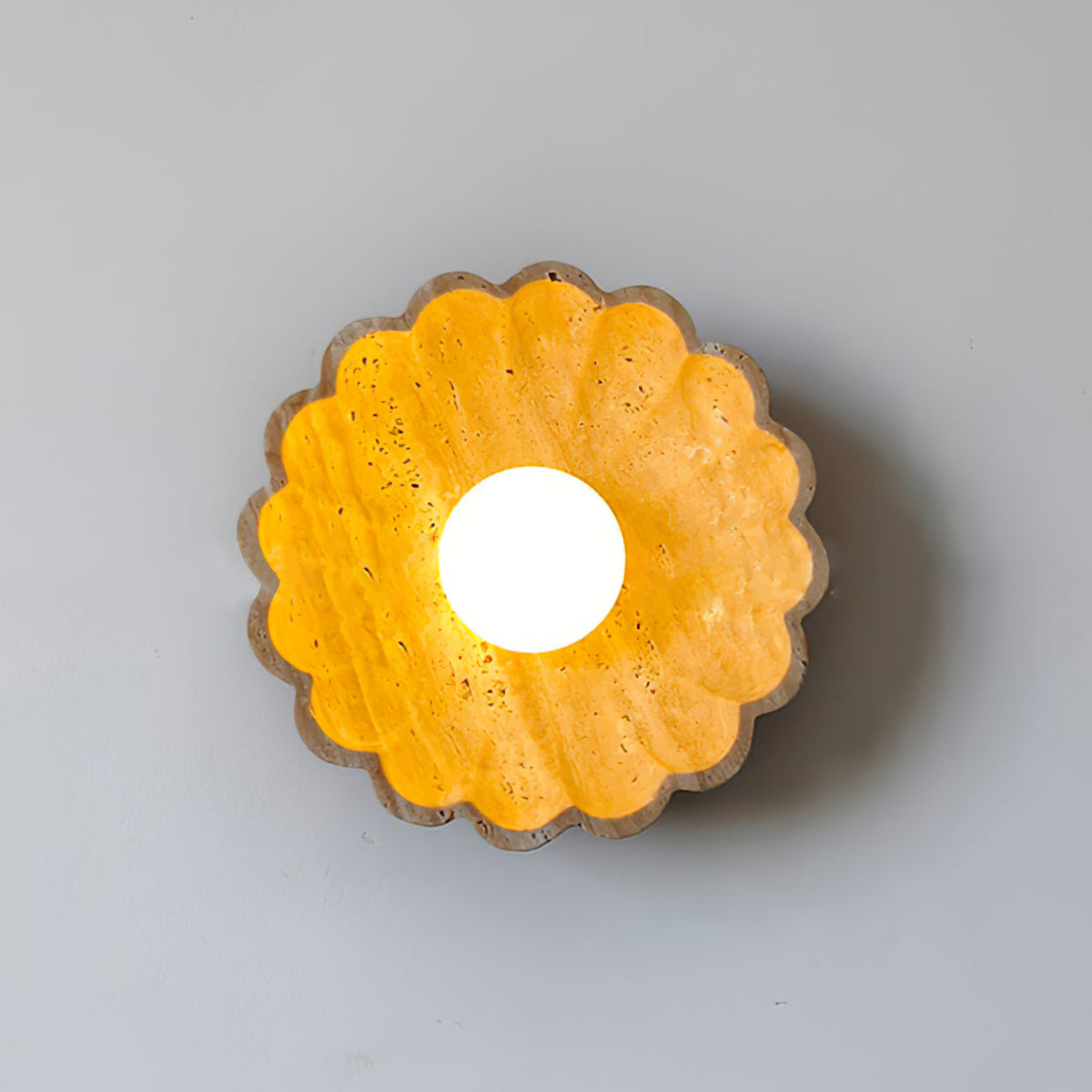 Valielia Flower Wall Lamp Yellow Travertine