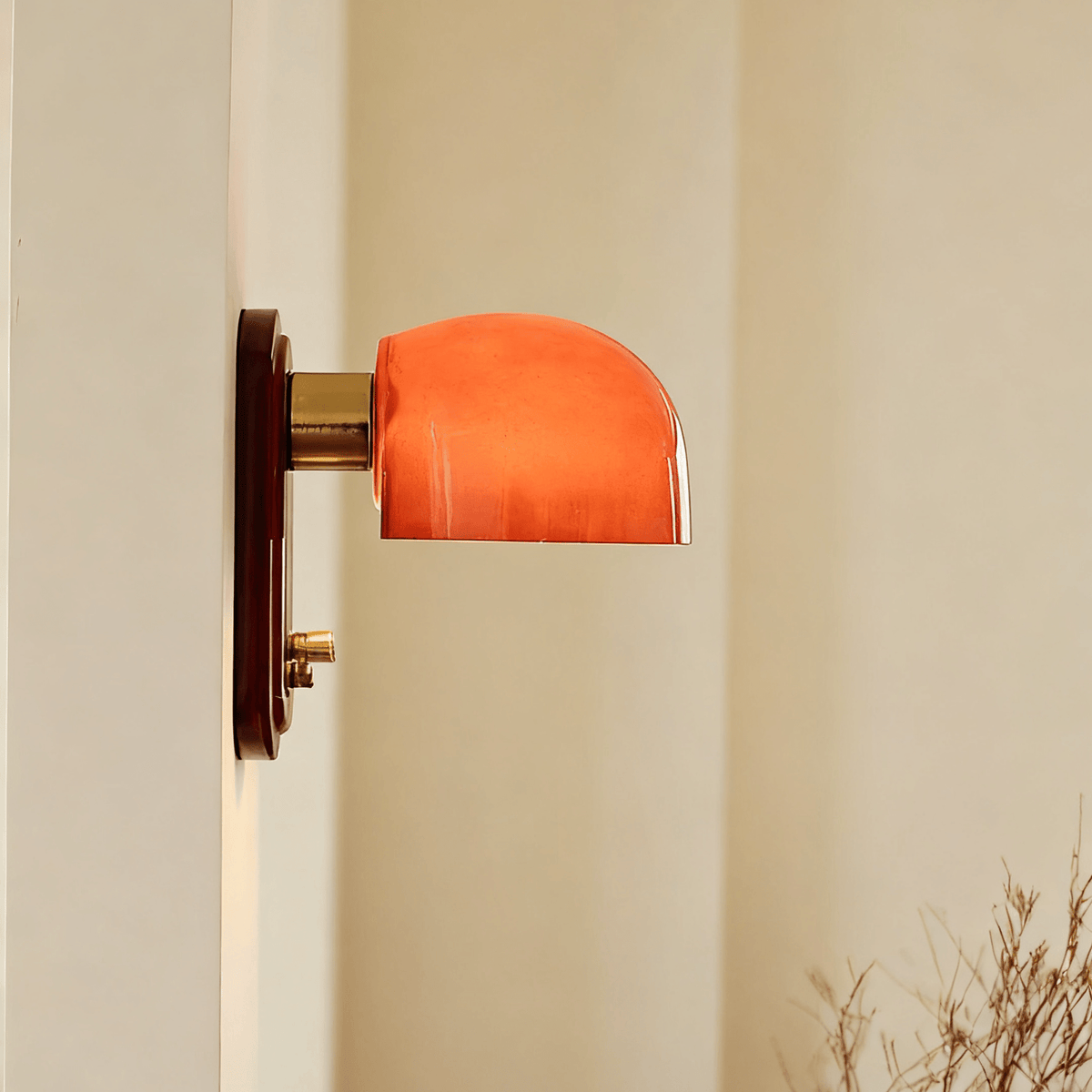 Rufus Scarlet Dome Wall Sconce