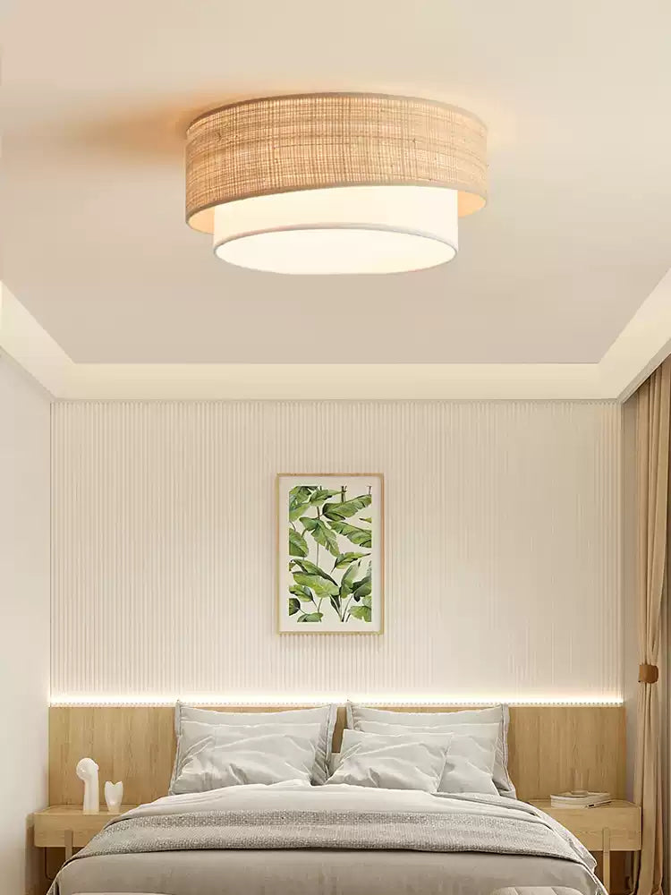Dalescombe Raffia Flush Mount