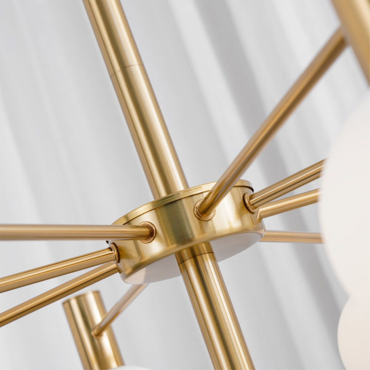 Veloiel Chandelier Globe Glass Gold Frame Modern